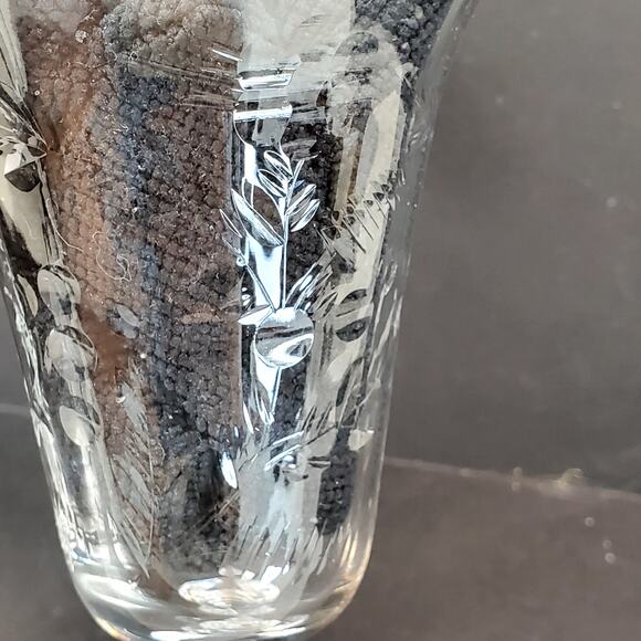 Water Goblet Rembrandt by Rock Sharpe Vtg 7.75" Floral Lot of 2 - Picture 3 of 12